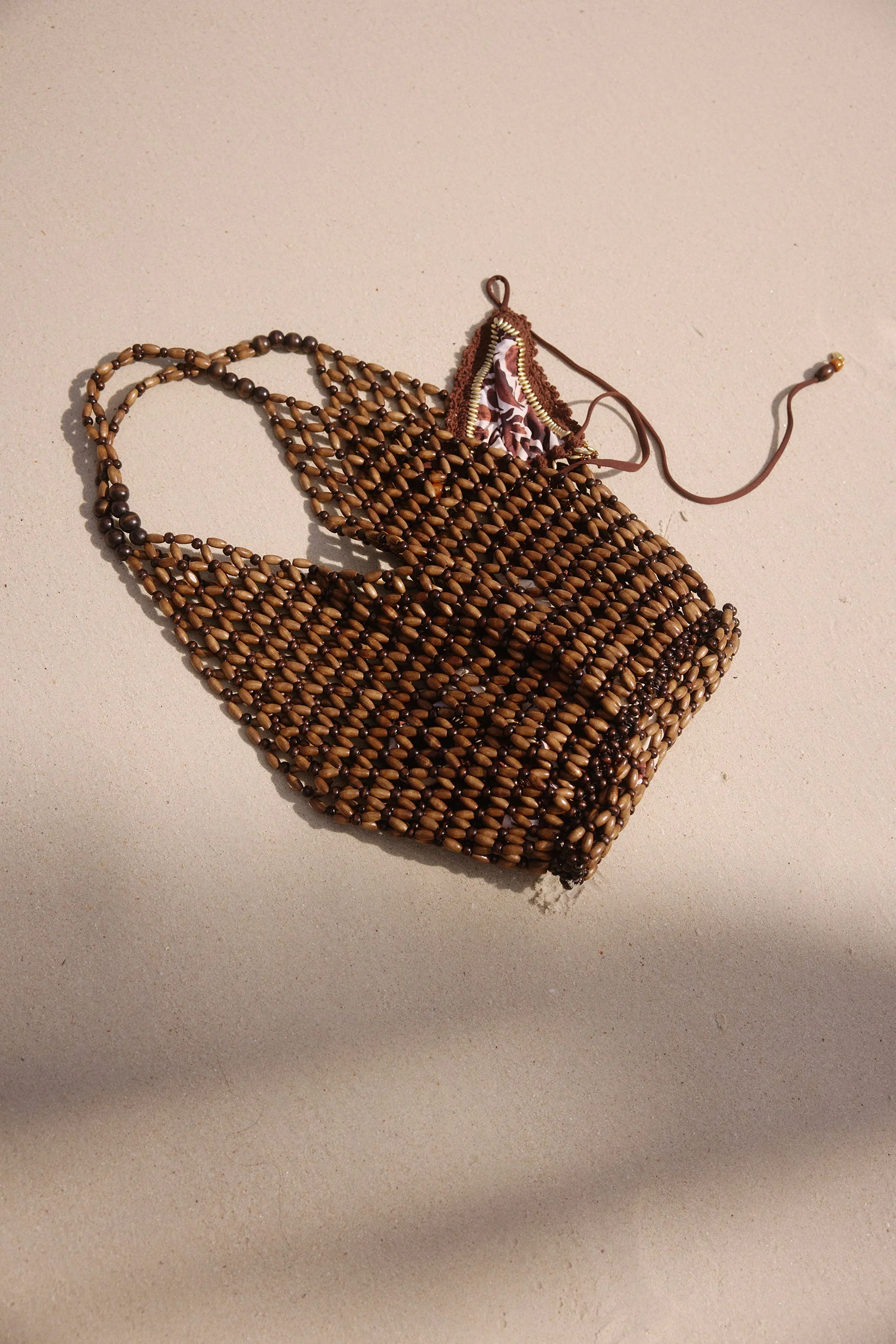 Beaded Bag in Cacao - Image 5