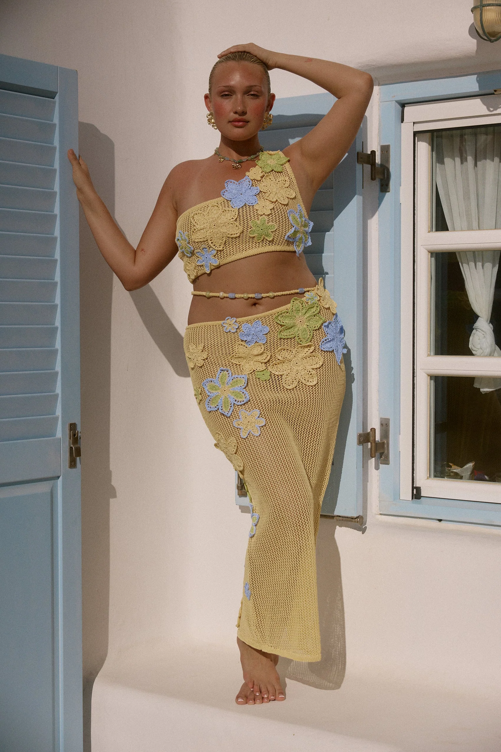 Nammos Crochet Top in Zesti - Image 7